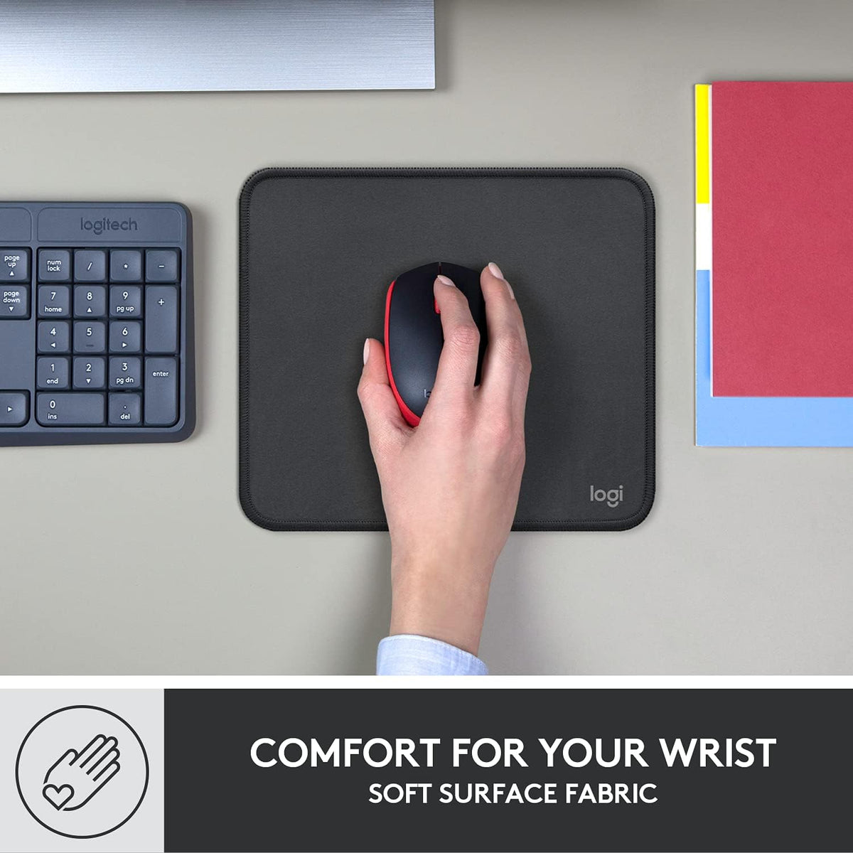 compact 9.1 x 7.9 inch footprint, 2mm thickness, 2.6 oz weight for portability