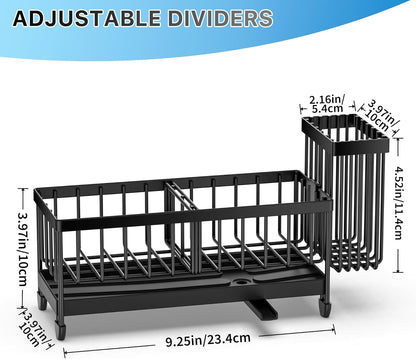 compact countertop dimensions: 9.25" / 10.62" wide options for varied counter sizes