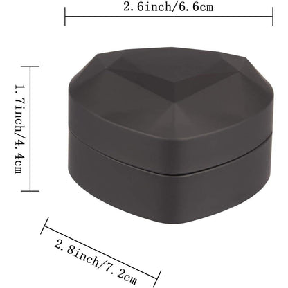 compact dimensions of 2.8 x 2.6 x 1.7 inches with a single ring slot (~5mm)