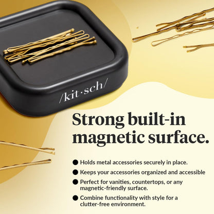 compact footprint designed to fit on a vanity or desk without taking counter space