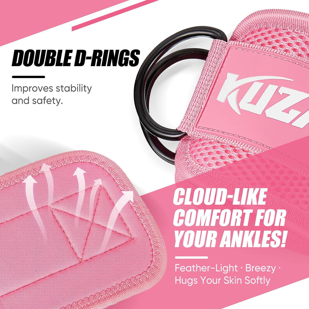 compact kit including 2 ankle straps, 3 bands, carry bag, and user manual