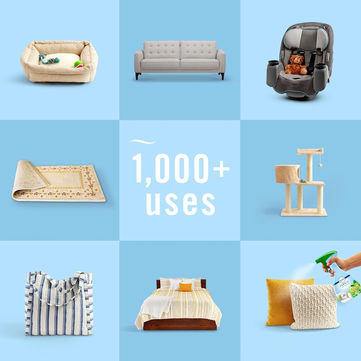 compatible with clothing, upholstery, carpets, and window treatments