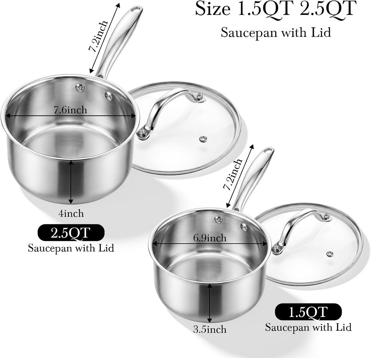 compatible with induction, gas, electric, ceramic, and halogen cooktops