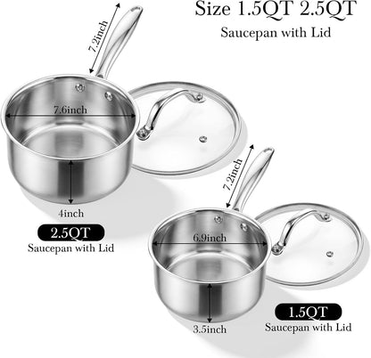 compatible with induction, gas, electric, ceramic, and halogen cooktops
