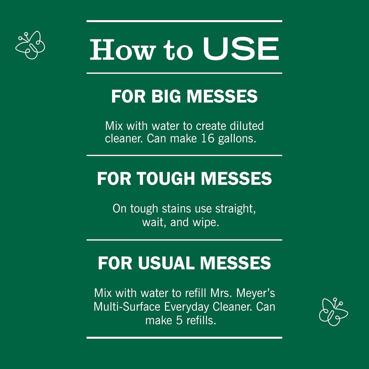 compatible with mrs. meyer's clean day all-purpose refill system