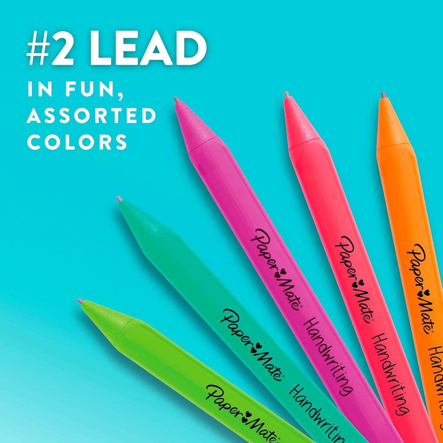 complete set: 5 pencils, 12 lead refills, and 2 eraser refills in assorted fun colors
