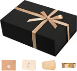 LIFELUM Minimalist Black Gift Box with Clean Lines – Simple Wrapping for Intentional, Less-Is-More Gifting
