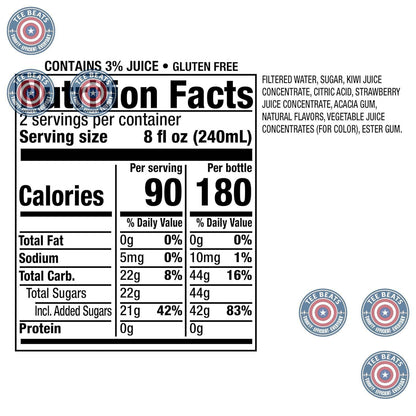 contains real kiwi and strawberry juice for authentic fruit flavor