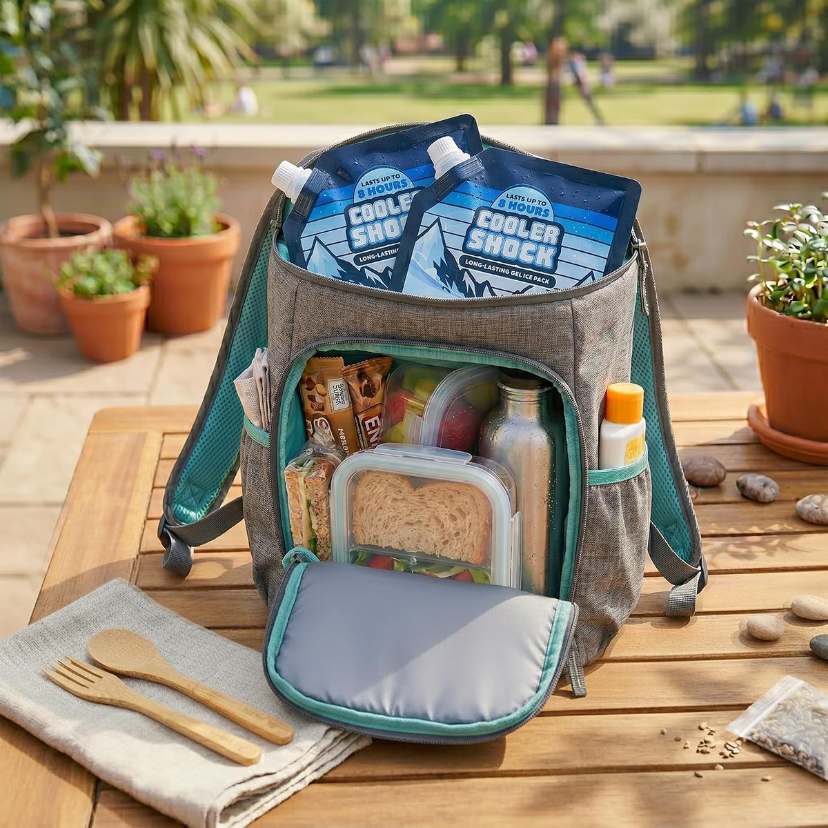 Cooler Shock Reusable Ice Packs for Cooler - Going Away Present for College Students and Travel Lovers