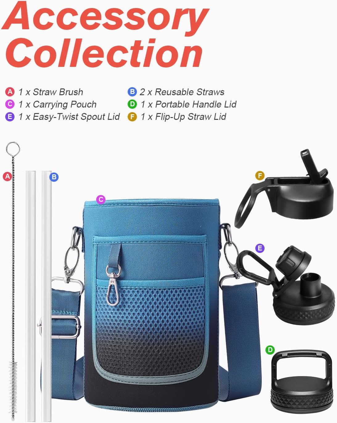 Coolflask Large Capacity Water Bottle – Office Desk Essential with Anti Sweat Exterior for Clean Workspaces