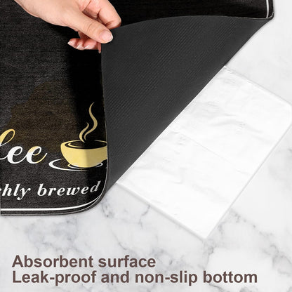CooRug Counter Mat – Child-Safe Kitchen Accessory Under Coffee Maker, Non-Slip Rubber Backing