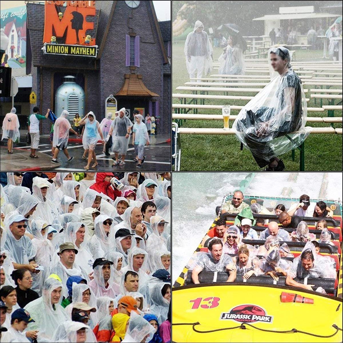 COOY Youth Rain Poncho 6-Pack – Packable Wet-Weather Gear for Playgrounds, Parades, and Family Vacations