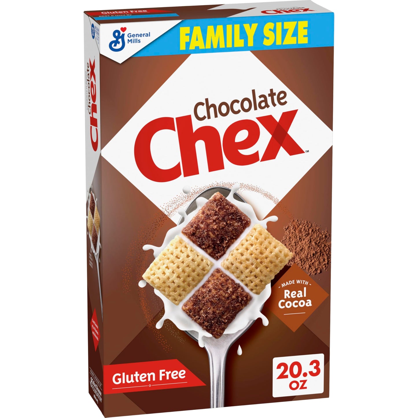 Corn Chex Gluten Free Cereal – Family Size 18 oz Box for Kids Breakfast and Lunchbox Packing
