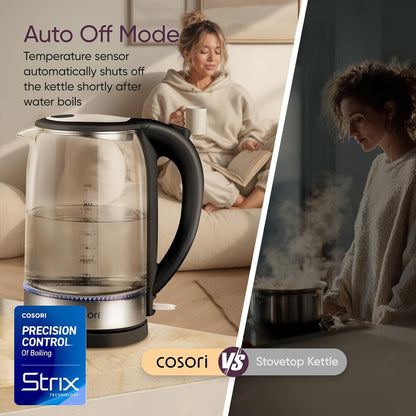 Cosori BPA-Free Kettle – No Plastic Taste for Concentrated Work Tea Breaks, Reliable Boil for High-Output Mornings