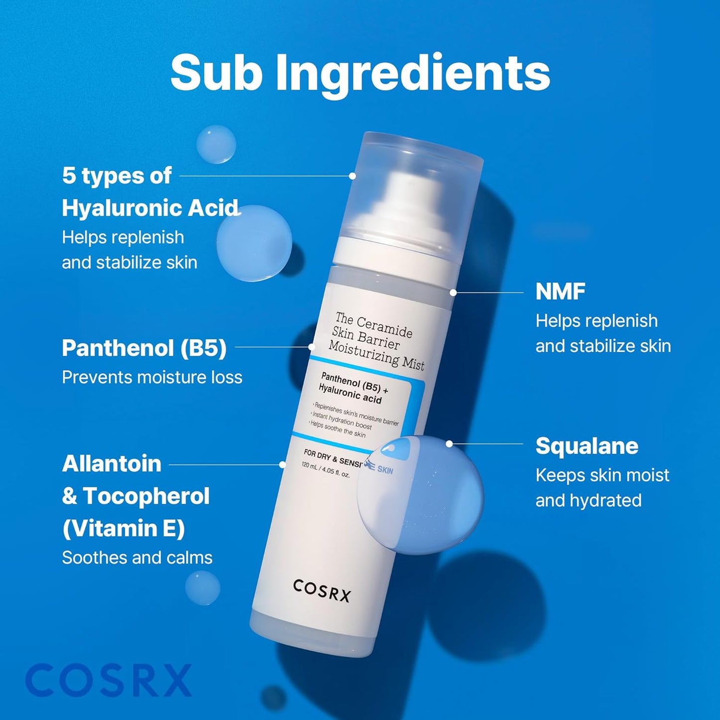 COSRX Barrier Cream Face Mist – Soothing Ceramide Mist for Mindful Self-Care Routine, Sensitive Skin Hydrator 4.06 fl.oz