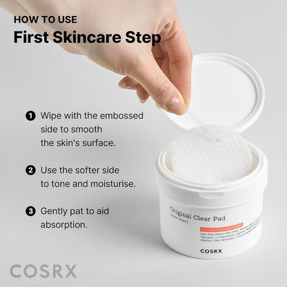 COSRX BHA Toner Pads – Thoughtful Birthday Gift for Her, K-Beauty Exfoliating Skincare Set