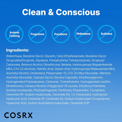 COSRX Ceramide Barrier Cream – Calming Evening Face Moisturizer for Mindful Skincare Routines, 2.7 oz