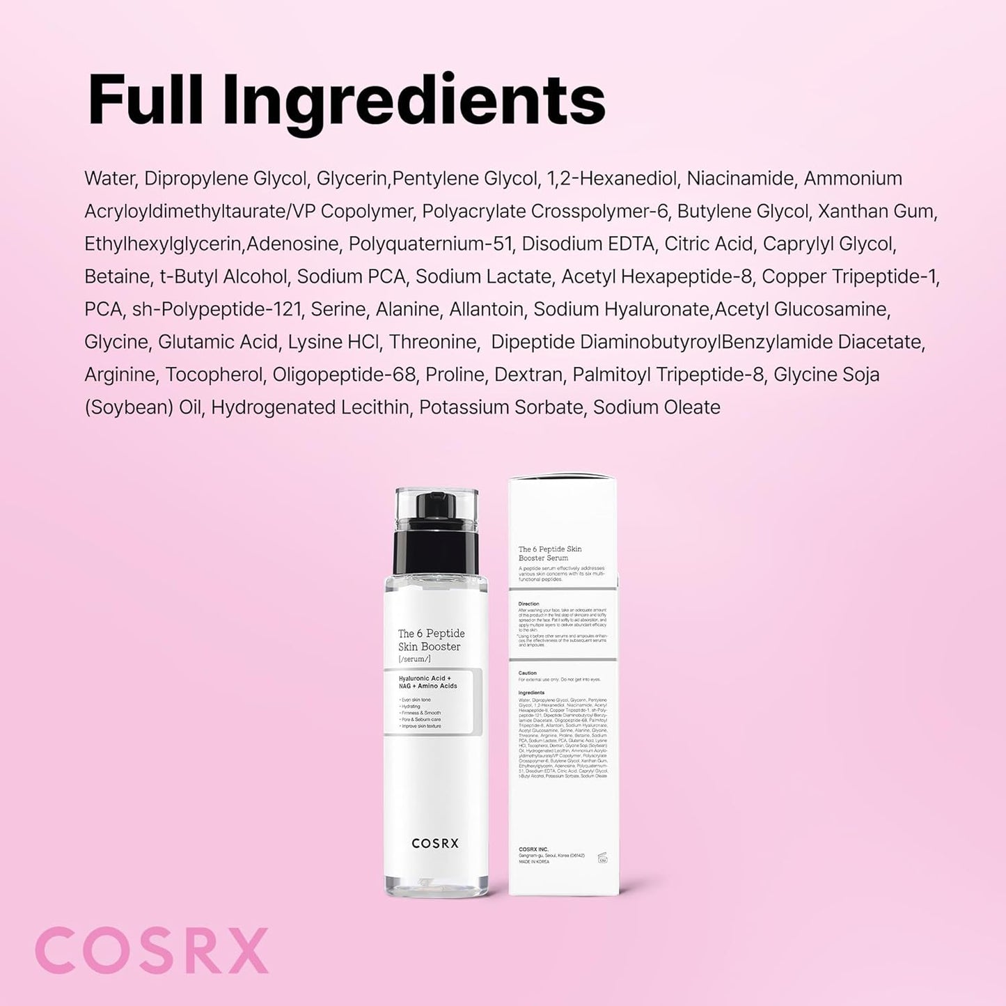 COSRX Collagen Toner Serum – Elegant Birthday Gift for Mom, Wife, or Grandma with Anti-Aging Peptides