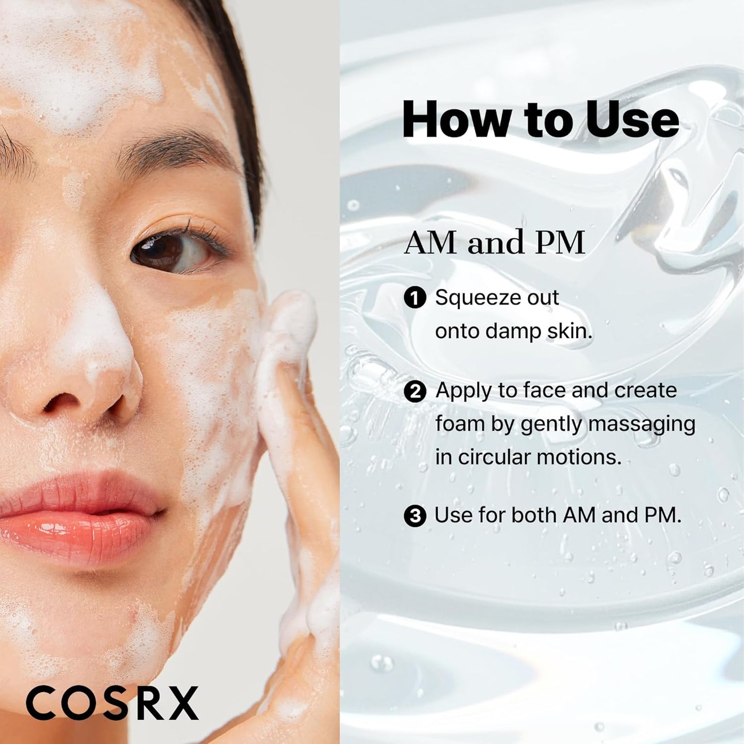 COSRX Low pH Good Morning Gel Face Wash – Calming Evening Cleanse, Tea Tree Facial Cleanser for Self Care Routine
