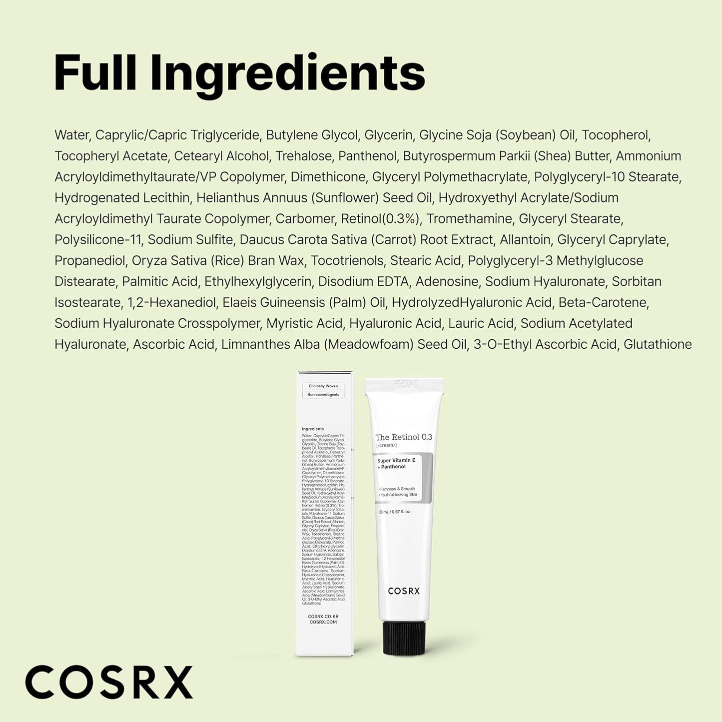 COSRX Retinol 0.3% Cream – Calming Bedtime Skincare Step to Unwind and Rejuvenate Skin