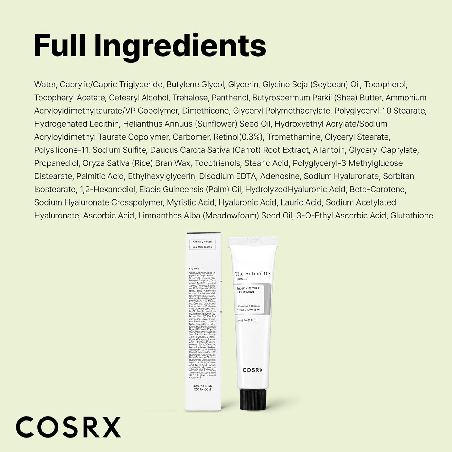 COSRX Retinol 0.3% Cream – Calming Bedtime Skincare Step to Unwind and Rejuvenate Skin