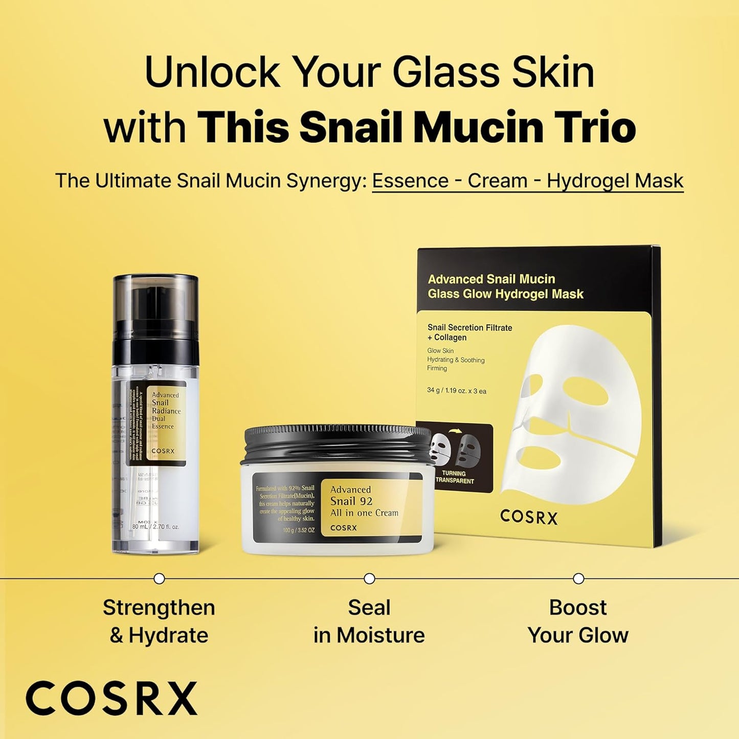 COSRX Snail Mucin 74% + Niacinamide 5% Dual Essence – Wind-Down Self-Care Step for Hydration and Calm