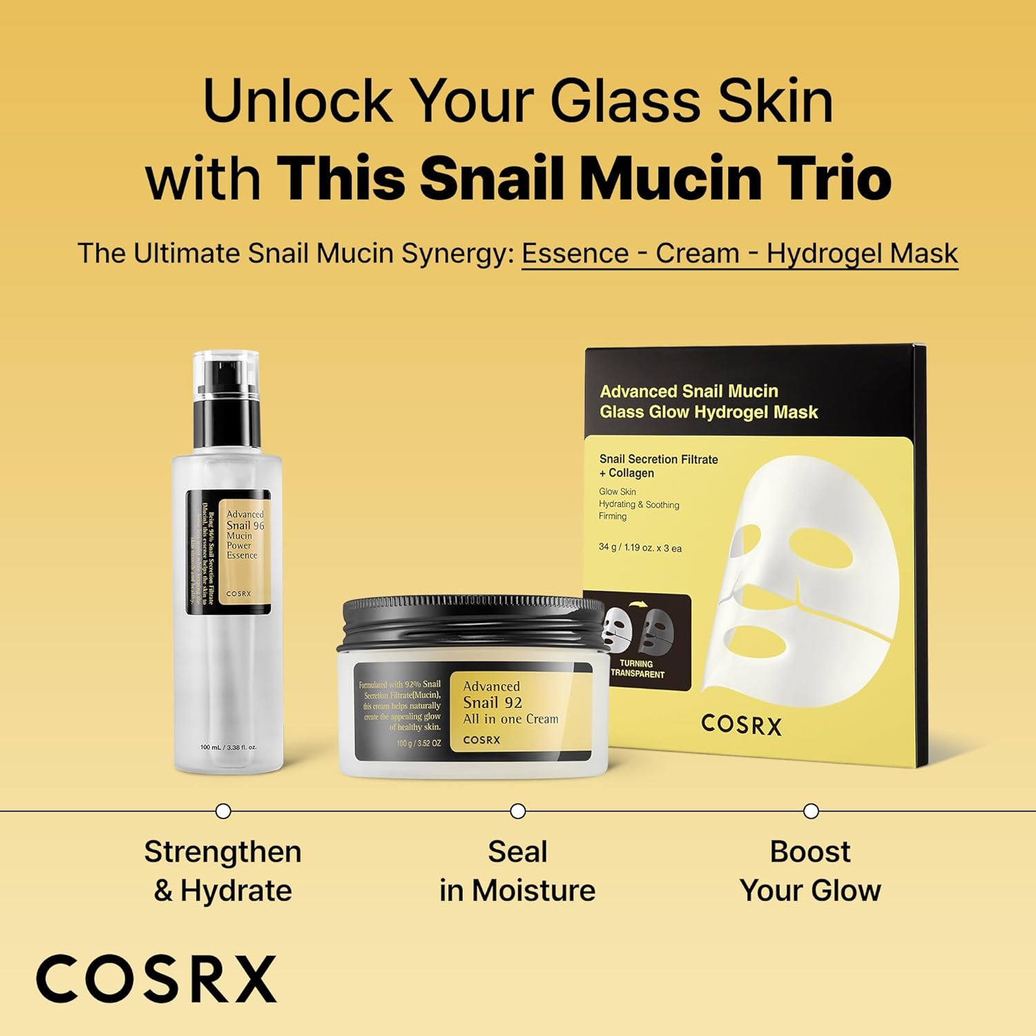 COSRX Snail Mucin Essence – Mindful Morning and Night Skincare Step for Mature, Dehydrated Skin