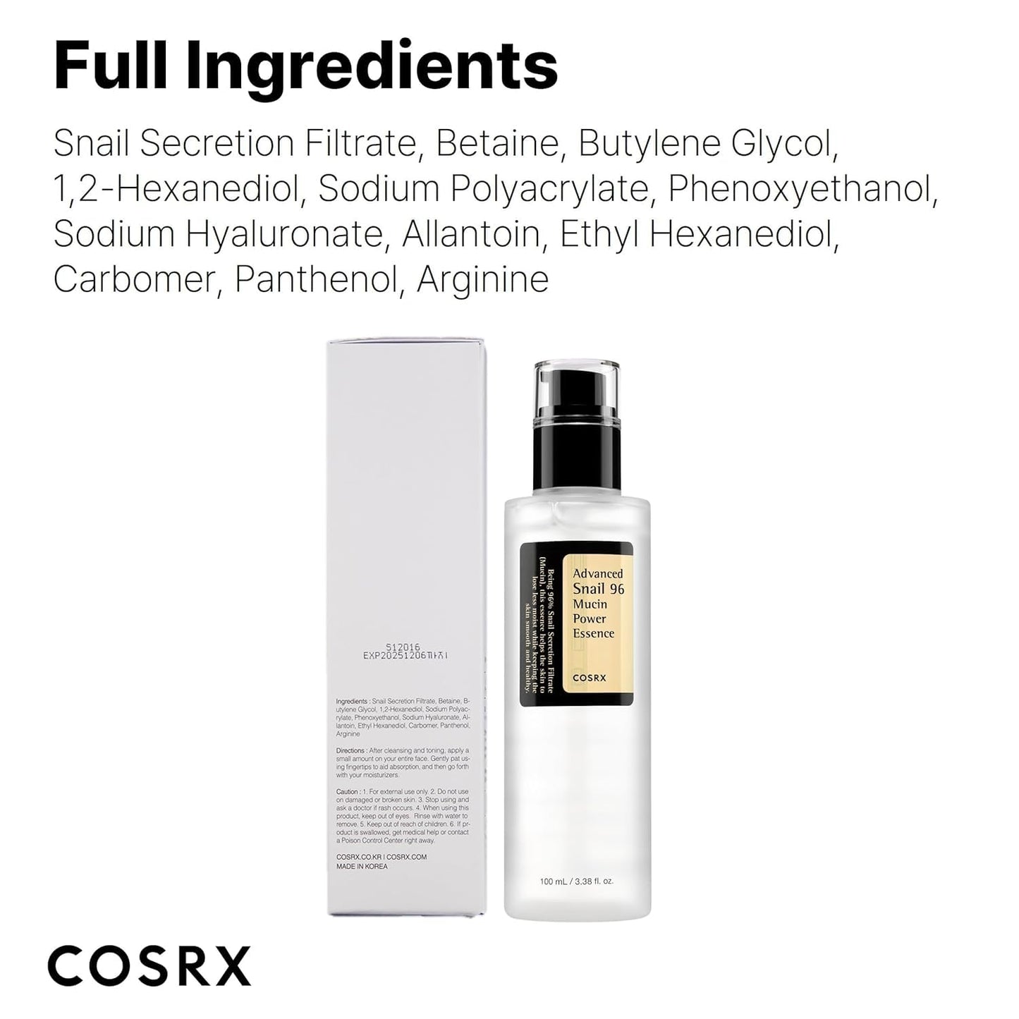 COSRX Snail Mucin Essence – Mindful Morning and Night Skincare Step for Mature, Dehydrated Skin