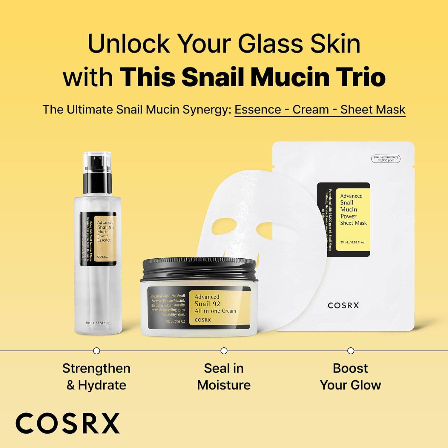 COSRX Snail Mucin Face Mask – Streamlined Hydration for Uncluttered Bathroom Counters
