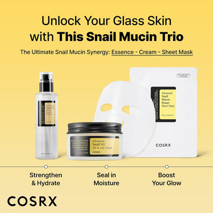 COSRX Snail Mucin Face Mask – Streamlined Hydration for Uncluttered Bathroom Counters