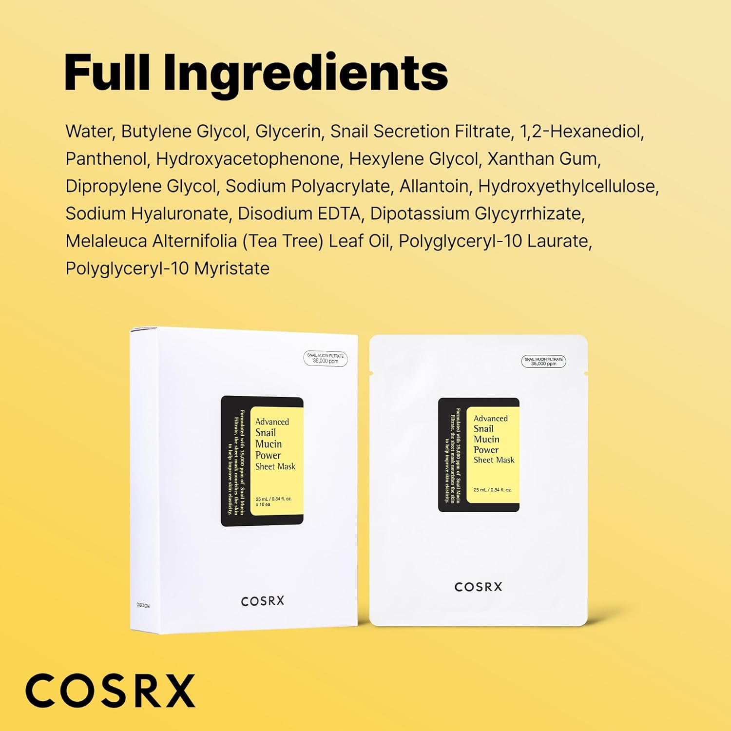 COSRX Snail Mucin Face Mask – Streamlined Hydration for Uncluttered Bathroom Counters