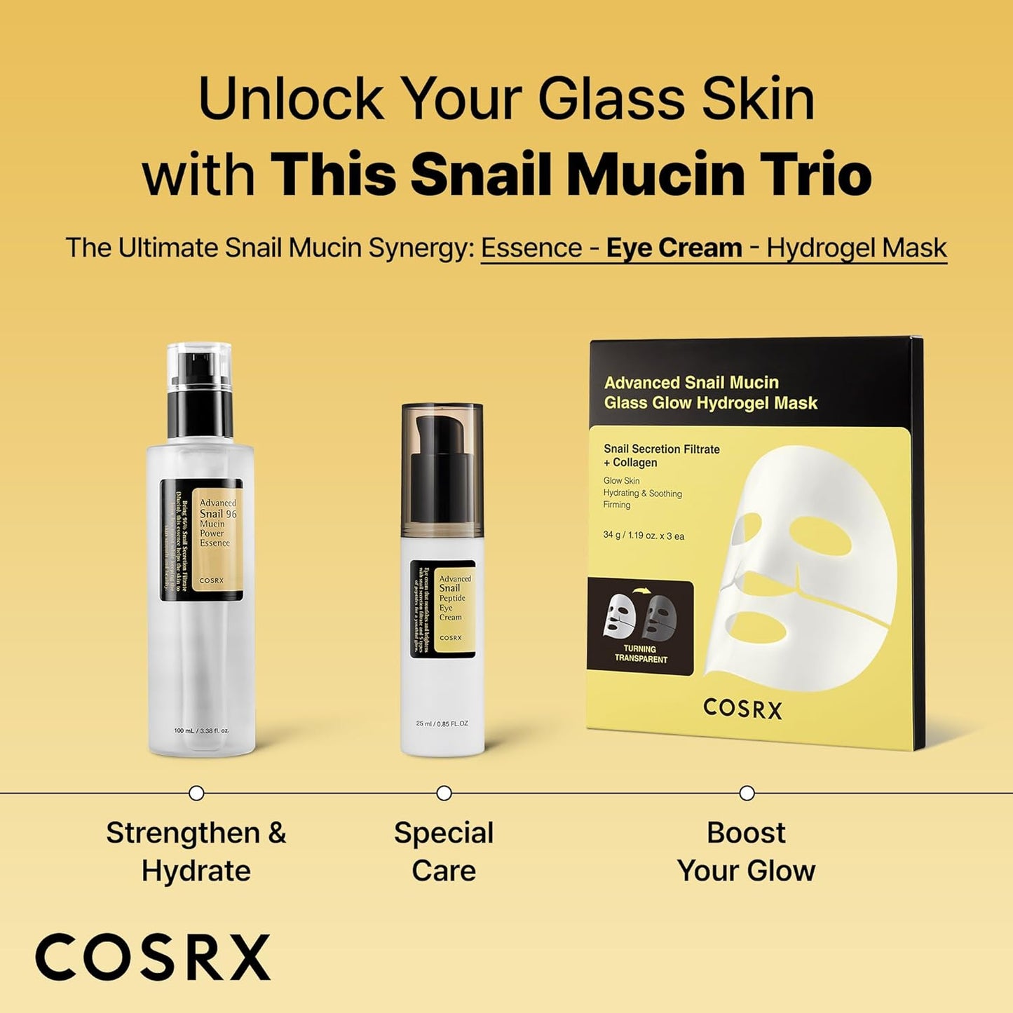 COSRX Snail Mucin Peptide Under Eye Cream – Clean Vanity Staple, Simple One Step Eye Treatment for Dark Circles and Wrinkles