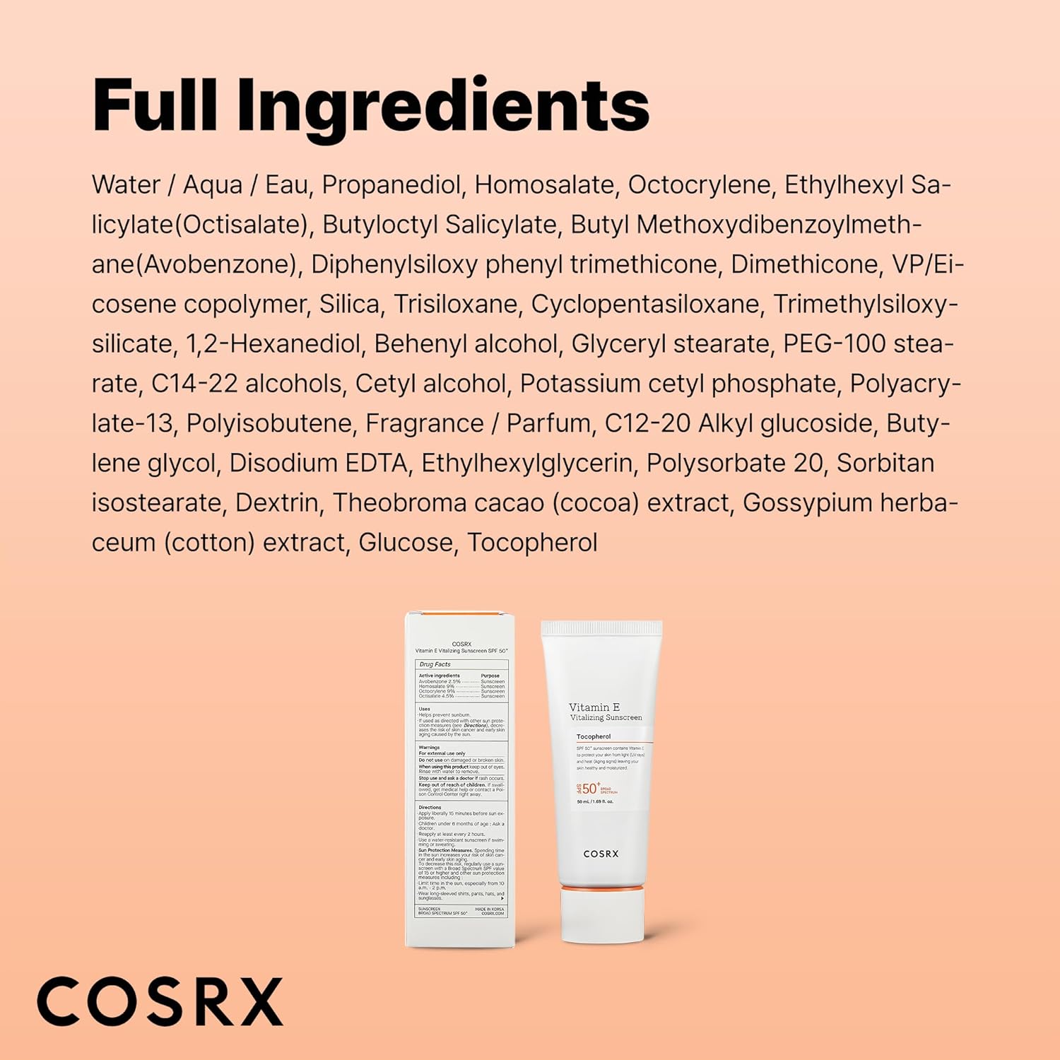 COSRX Vitamin E Vitalizing Sunscreen – Hiking and Camping Sun Care, Portable Vitamin E Sunscreen Stick