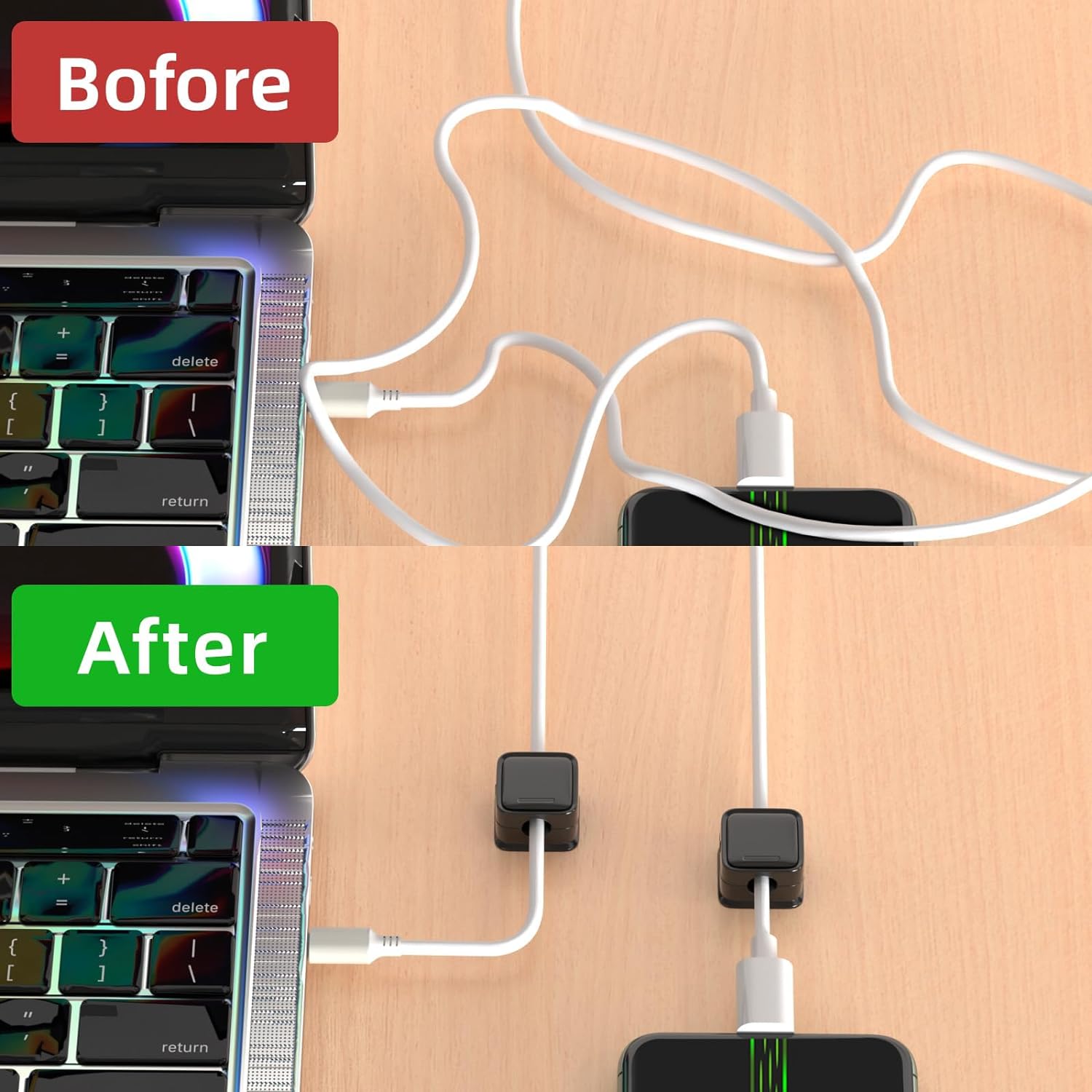Costop Adhesive Cable Clips – Standing Desk Wire Management for Distraction-Free Productivity