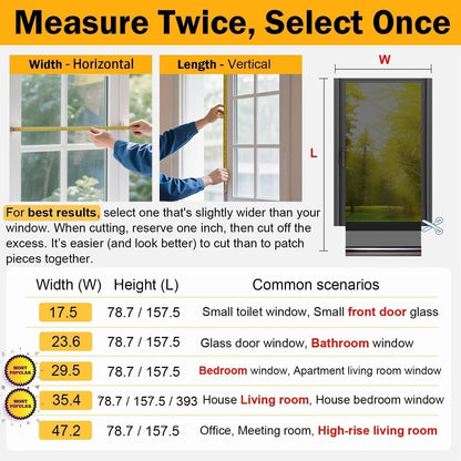 CozyPrivacy Window Film – Clean Look Apartment Tint, No Curtains Needed