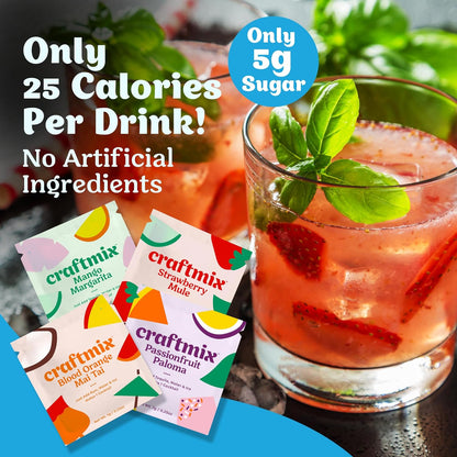 Craftmix Low-Effort Home Bar Kit – Less Is More Cocktail Solution, No Fresh Ingredients Required