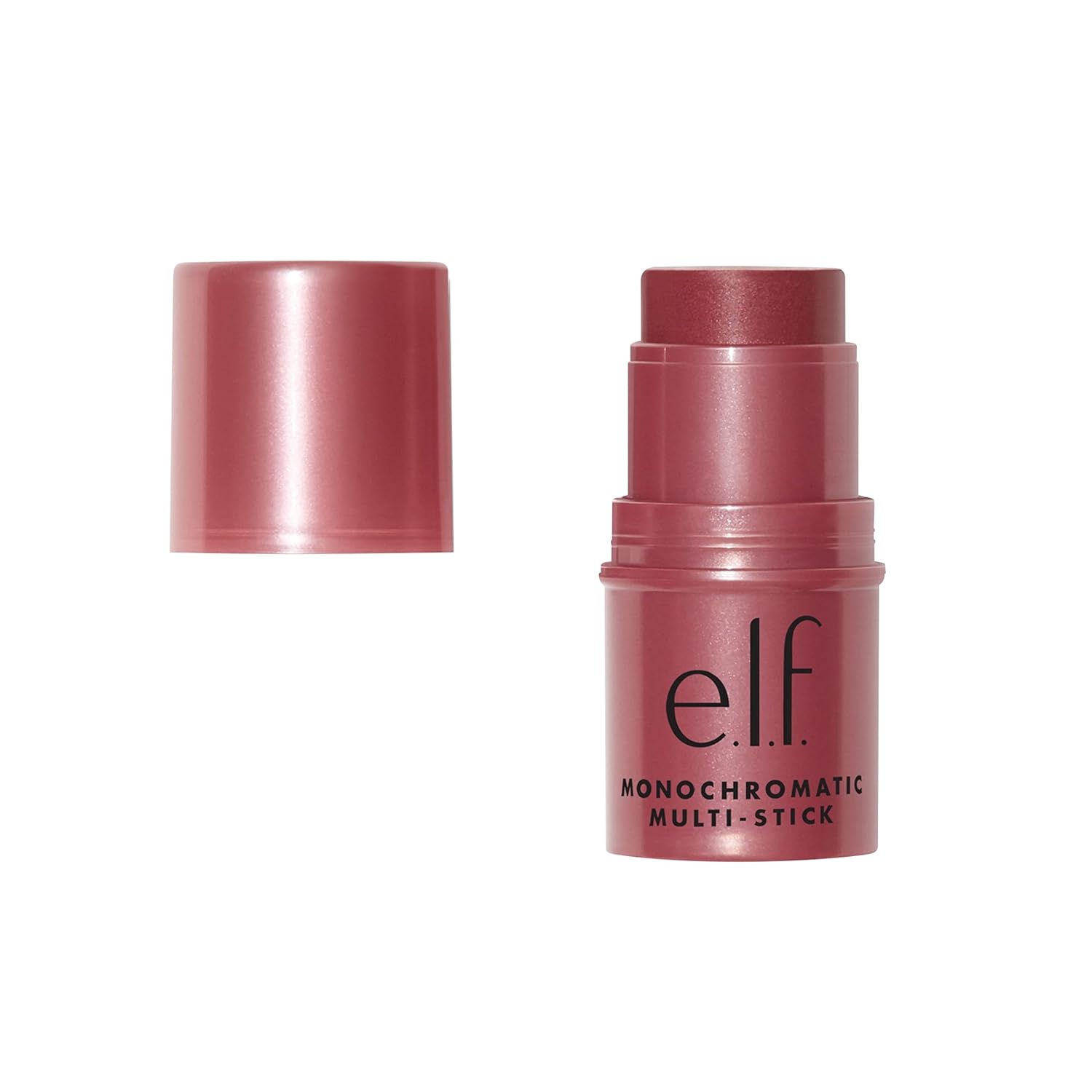 cream-to-powder multi-use stick format usable on eyes, lips, and cheeks