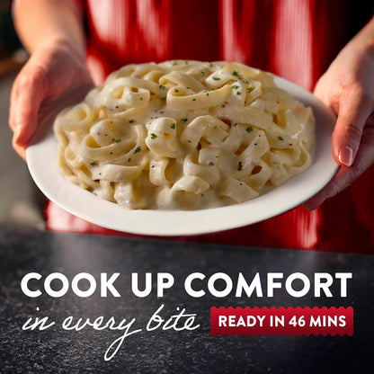 creamy alfredo sauce made with a three-cheese blend (parmesan, asiago, romano)
