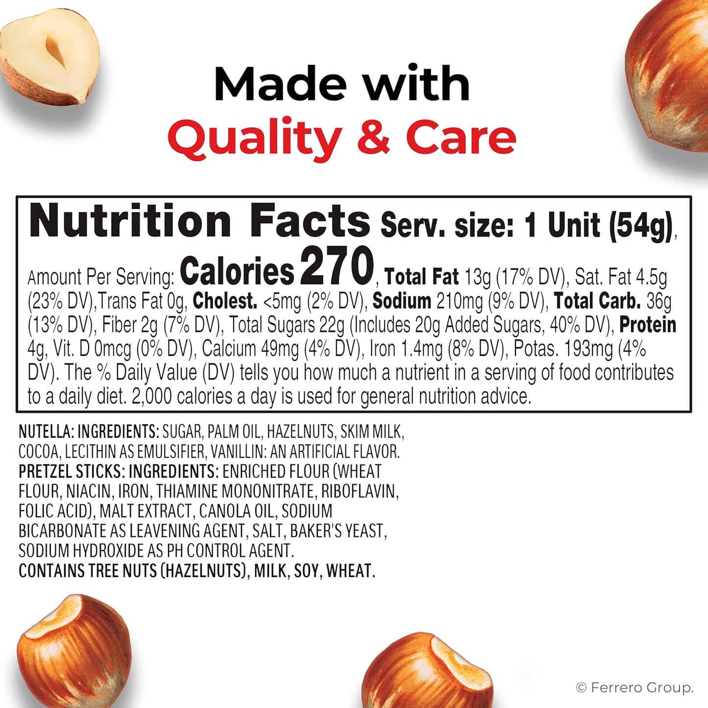 creamy nutella hazelnut-and-cocoa spread portion included inside each cup
