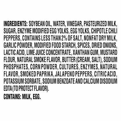 creamy, smoky sauce base with no artificial flavors or dyes