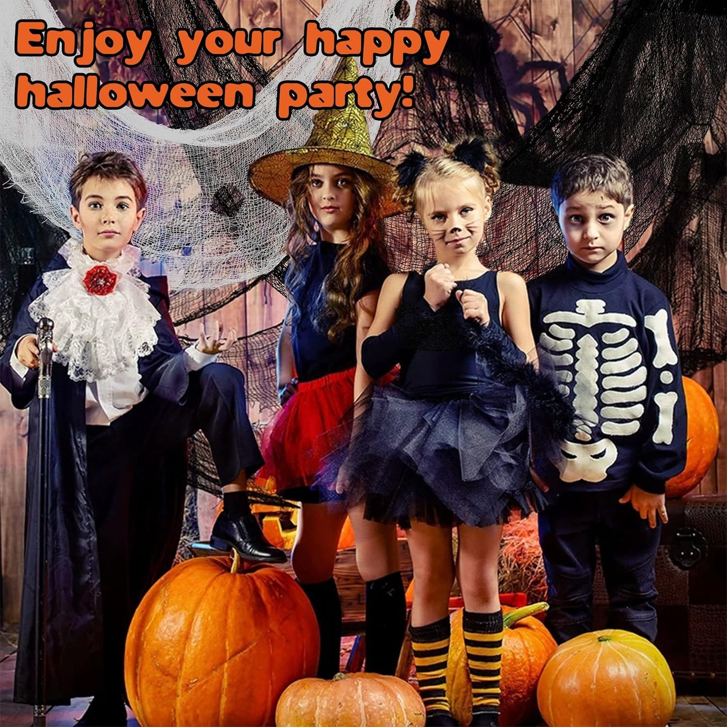 Creepy Cloth 6-Piece Gauze Set – Spooky Halloween Decor for Living Room and Bedroom Aesthetic