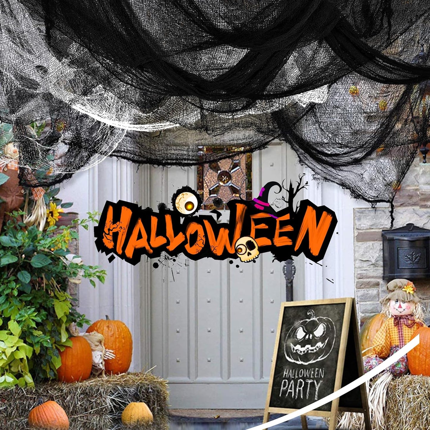 Creepy Cloth 6-Piece Gauze Set – Spooky Halloween Decor for Living Room and Bedroom Aesthetic