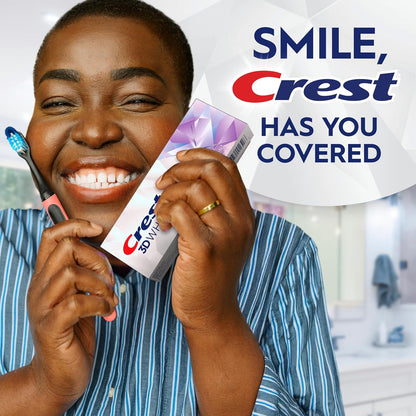 Crest 3D White Brilliance Bright Mint Toothpaste – Three Tube Whitening Set for a Clean, Uncluttered Bathroom Counter