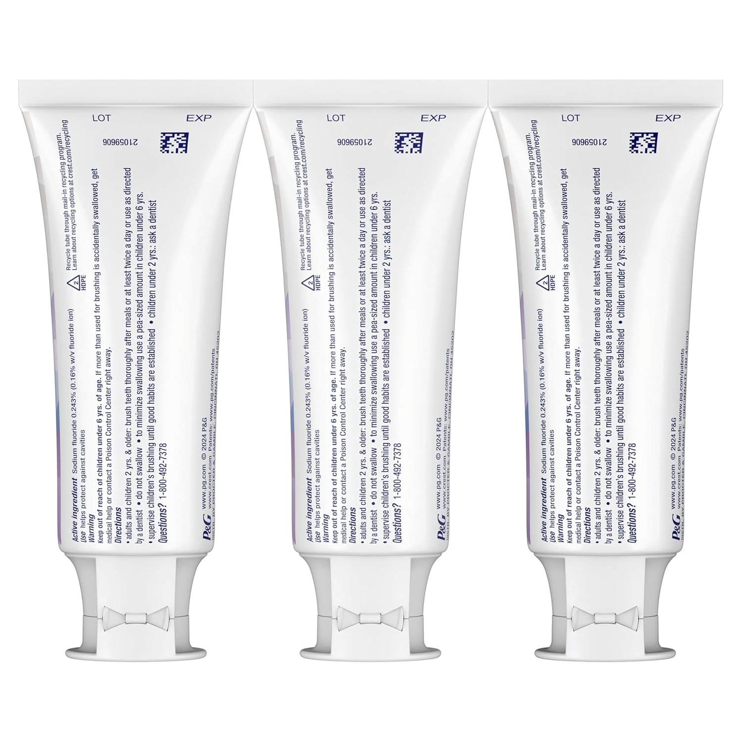 Crest 3D White Brilliance Bright Mint Toothpaste – Three Tube Whitening Set for a Clean, Uncluttered Bathroom Counter