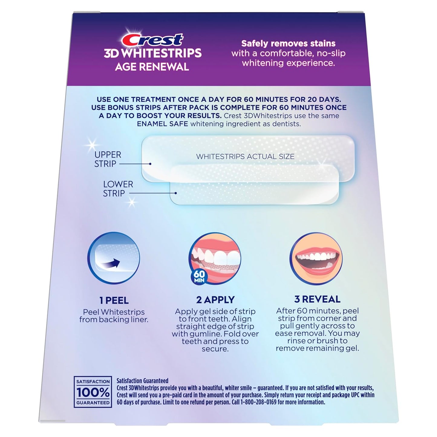Crest 3D Whitestrips Age Renewal – Hands-Free Whitening Strips for Your Evening Wellness Routine