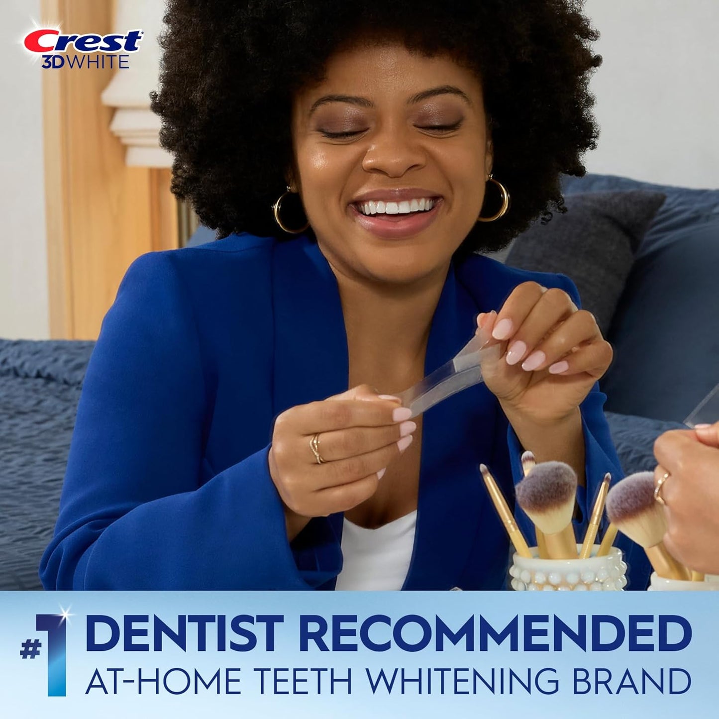 Crest 3D Whitestrips – Enamel-Safe Whitening Strips for a Confident Morning Routine