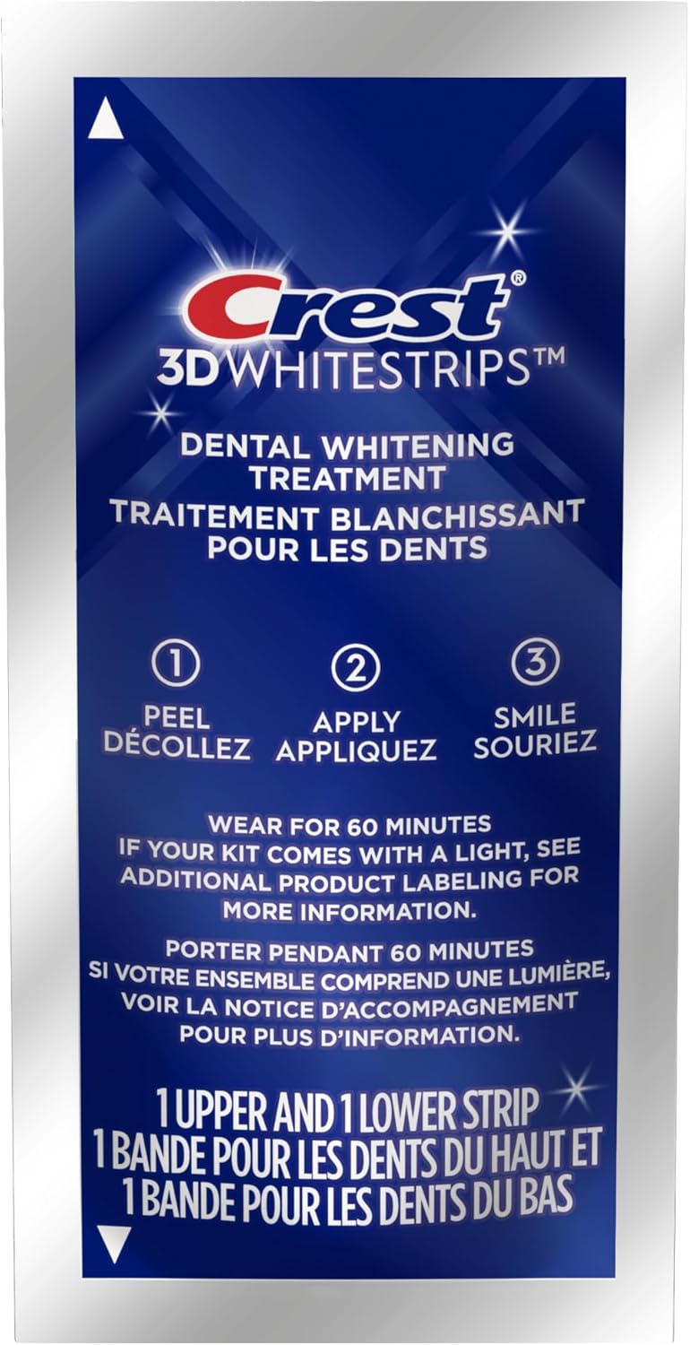 Crest 3D Whitestrips – Enamel-Safe Whitening Strips for a Confident Morning Routine