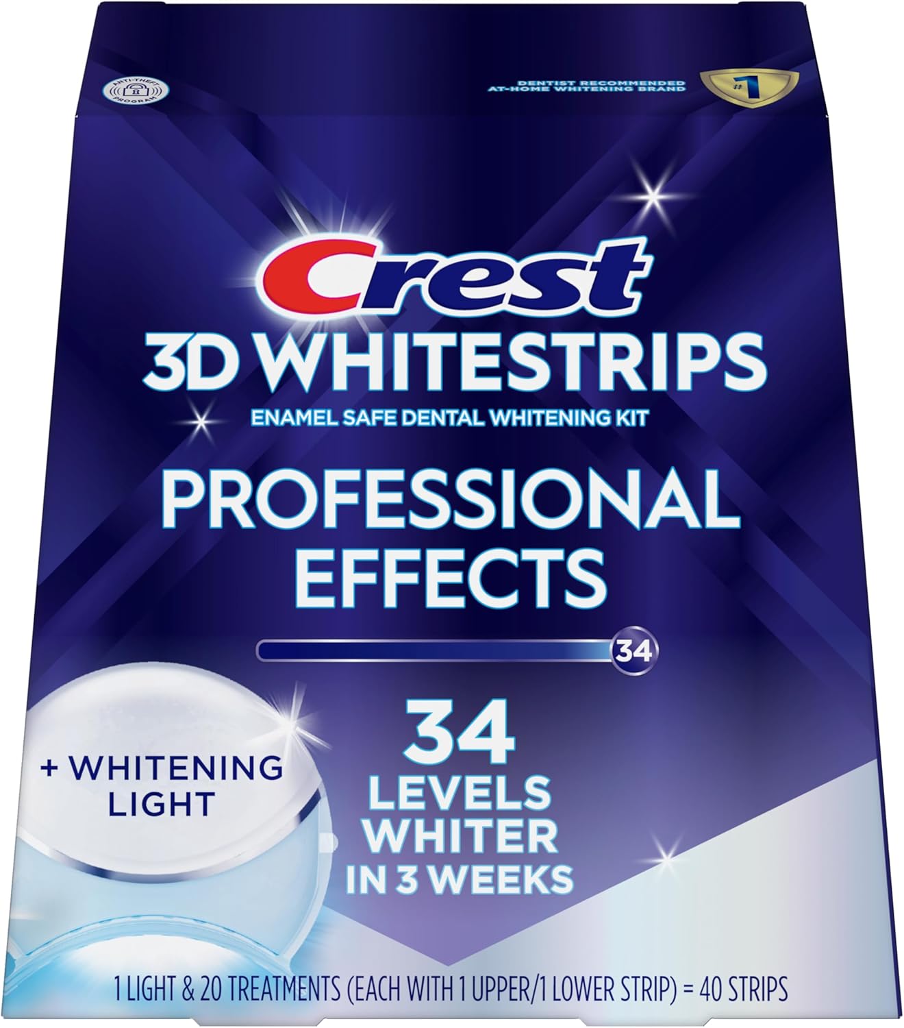 Crest 3D Whitestrips with LED Accelerator – Calming Bathroom Wellness Routine, 20-Day Treatment