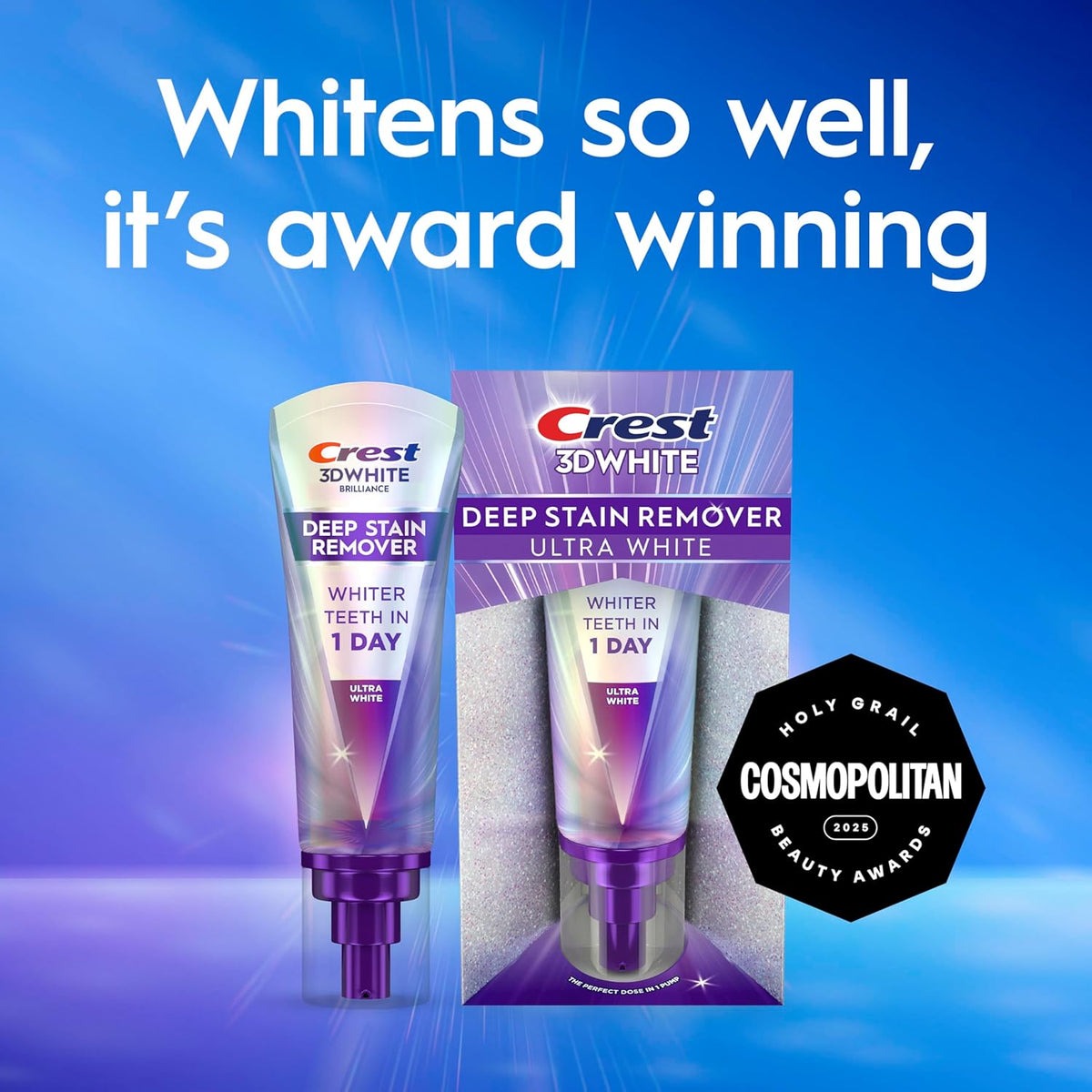 Crest 3DWhite Brilliance Ultra White Toothpaste – Mindful Evening Routine Upgrade for Sensitive Teeth
