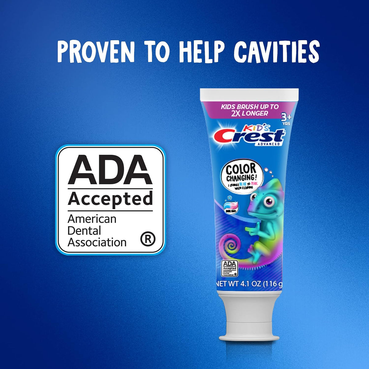 Crest Bubblegum Toothpaste for Kids – Daily 2-Minute Wellness Habit, Color Cue Builds Lifelong Brushing Routine